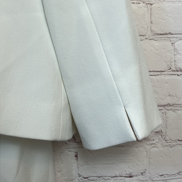 Le Suit Crepe Open Front Jacket & Crewneck Sheath Dress Suit - Picture 4 of 14